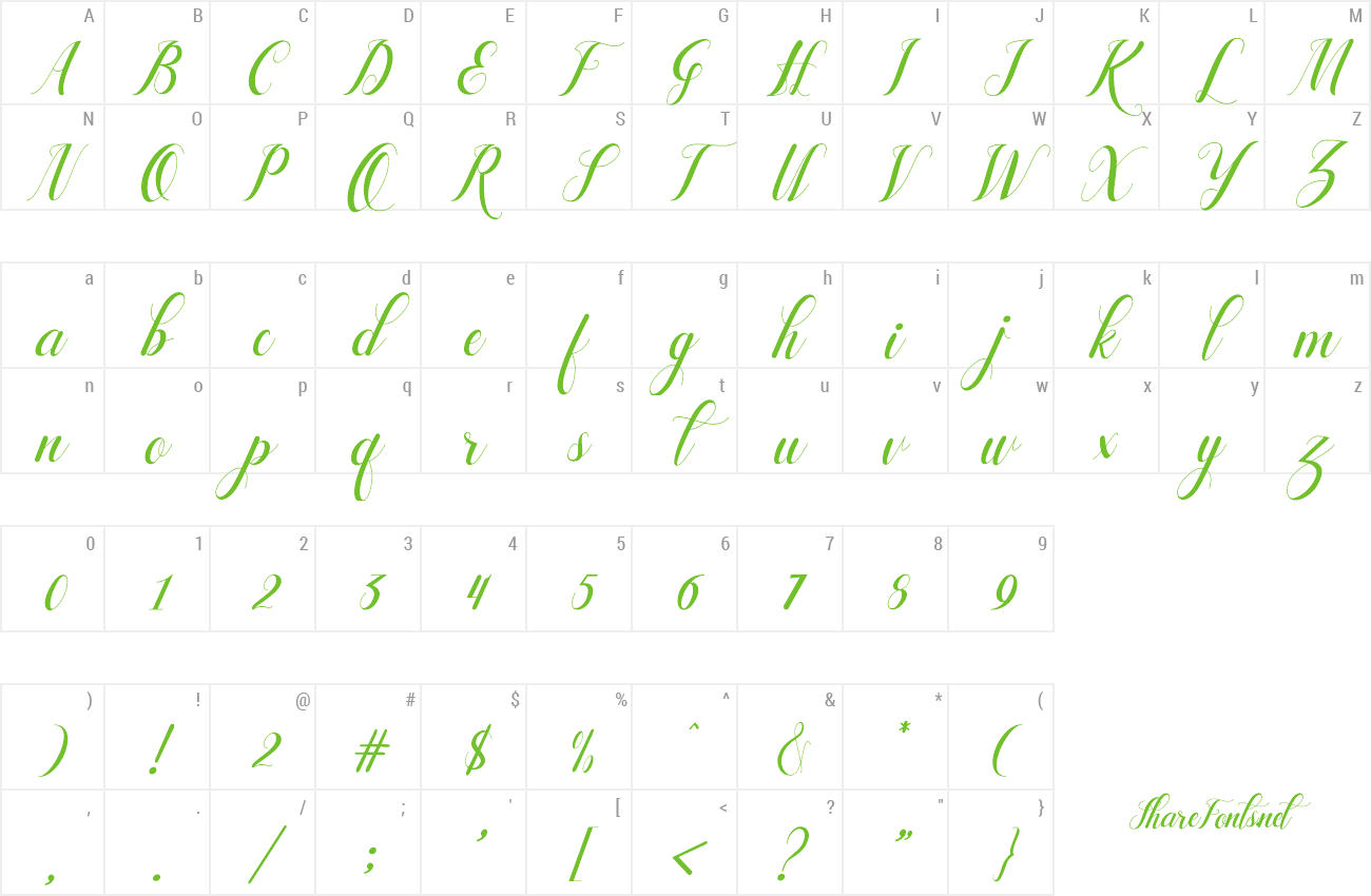 Font Laylarita preview